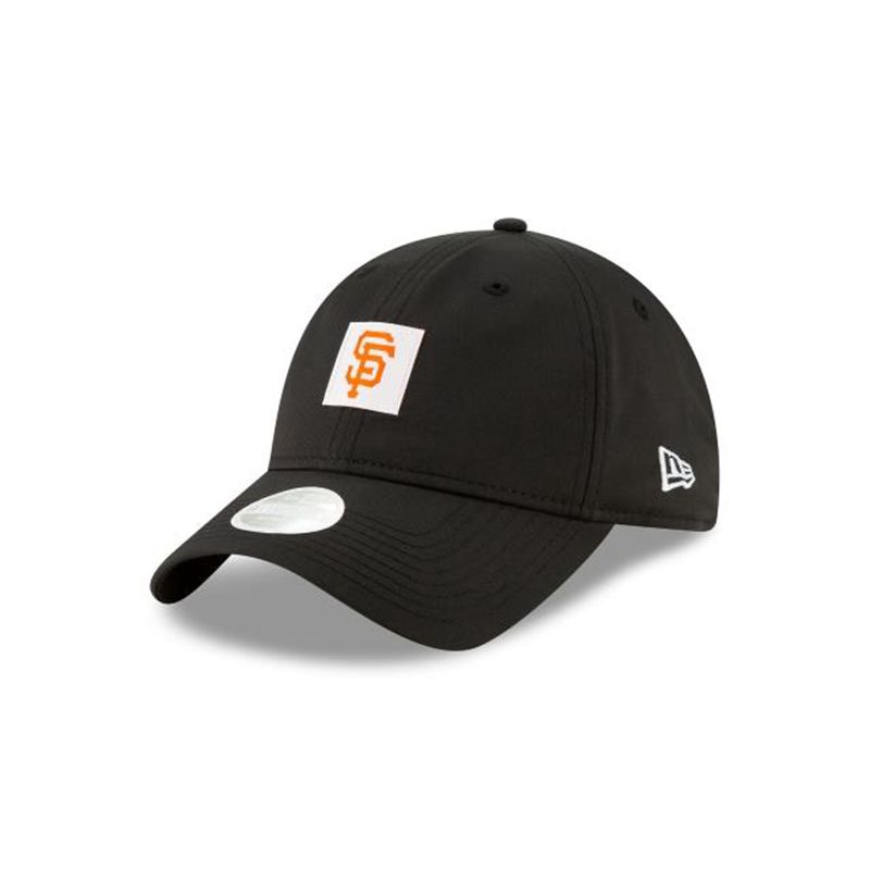 MLB San Francisco Giants Womens Sleekest Fan 9Twenty Adjustable (ZXM4669) - Black New Era Caps